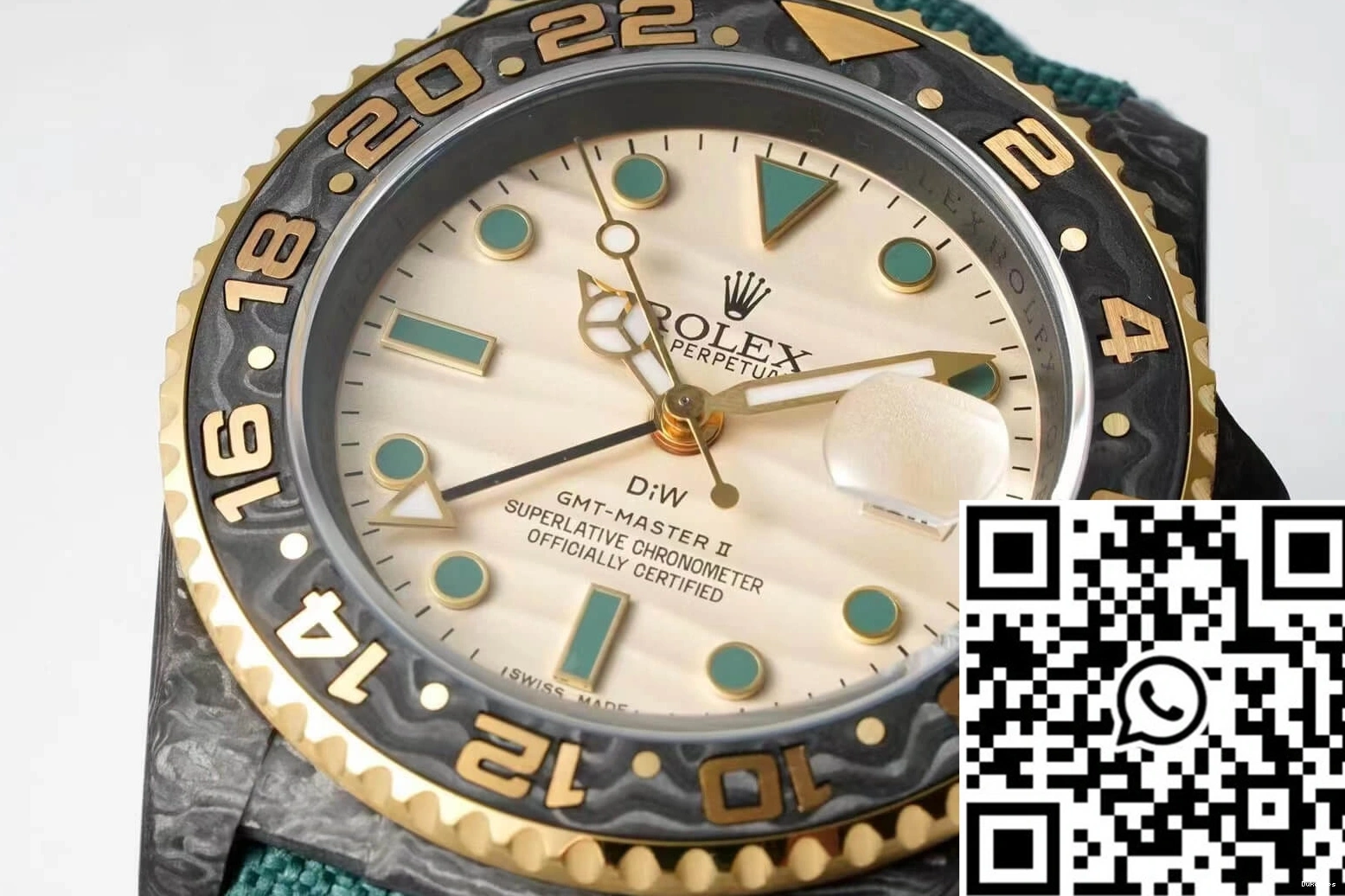 Fiber II Fabric Green GMT-MASTER Case Diw Carbon Rolex Strap 0316